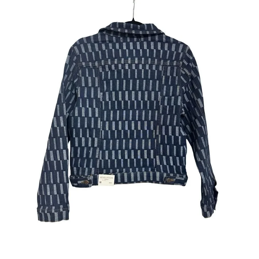 Revelation Denim Striped Denim Jean Jacket, Medium
